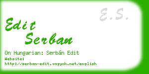 edit serban business card